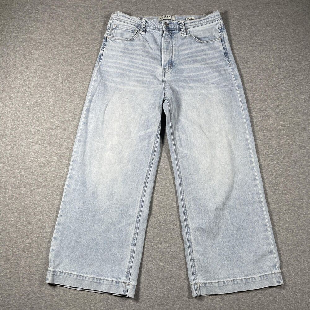 Scotch & Soda The Wave Jeans Womens 10/30 Wide-Leg Relaxed High Rise Light Wash